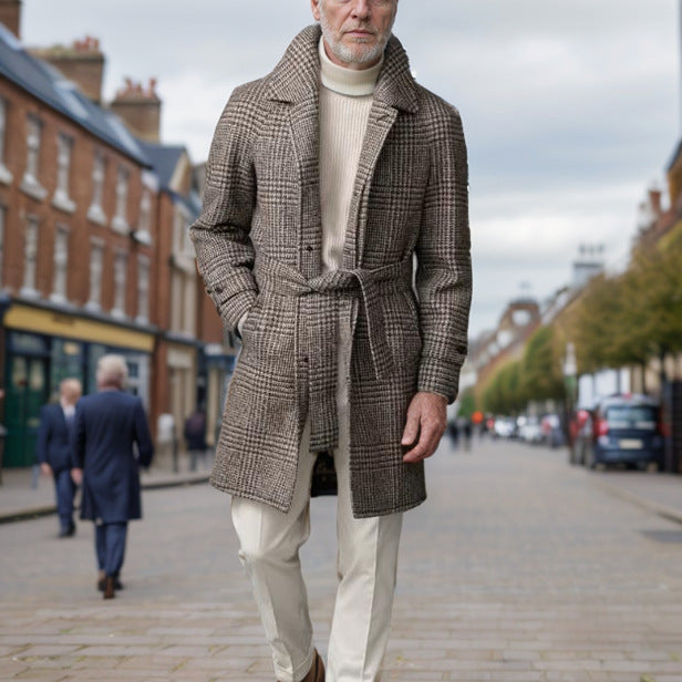 Classic checked coat for men Lune London