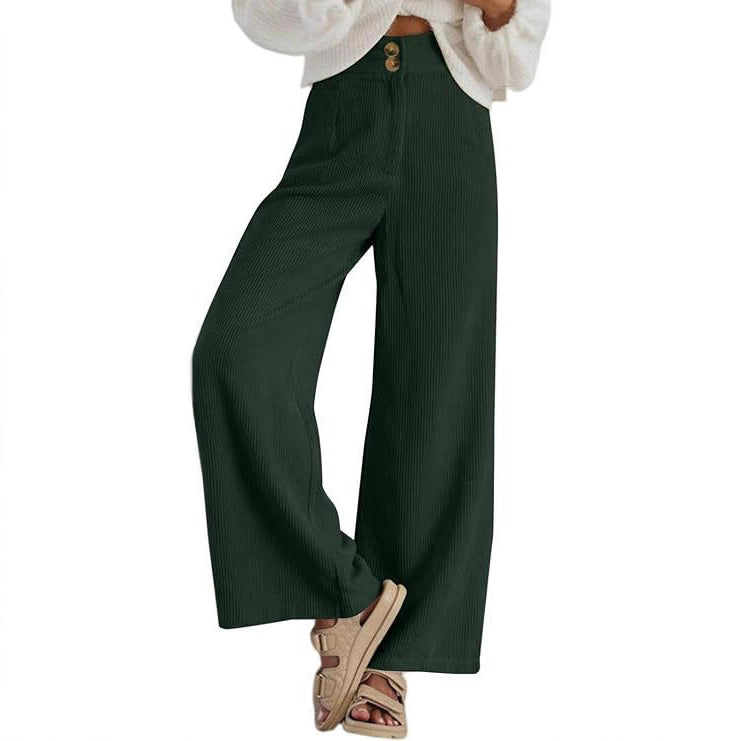 Ladies Wide Corduroy Trousers Lune London