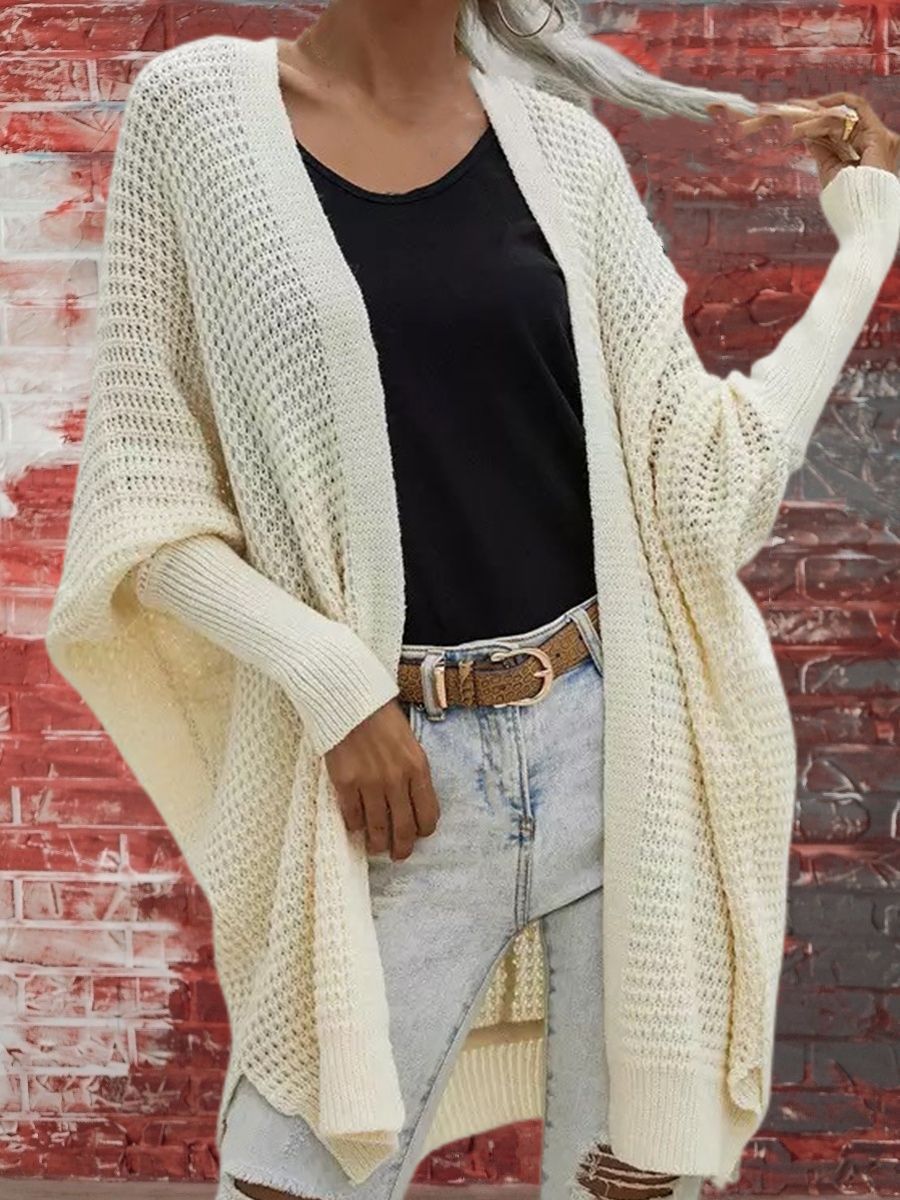 Knit coat for women with an open front closure and an airy cut Lune London
