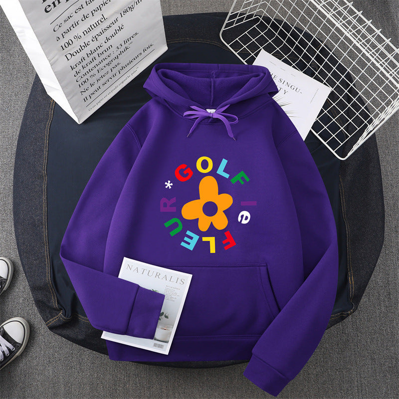 Women's hoodie with creative floral graphic design and comfortable fit Lune London