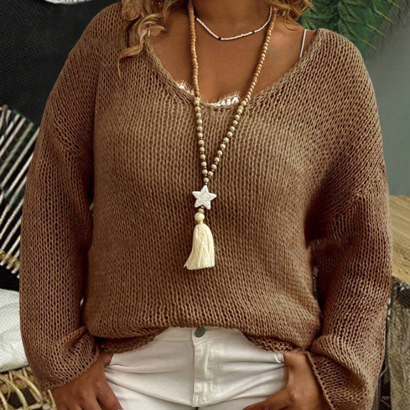 Chunky knit sweater for women with a loose fit and airy sleeves Lune London