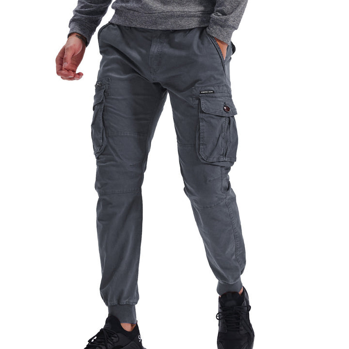 Men's cargo pants with practical pockets and elastic waistband Lune London