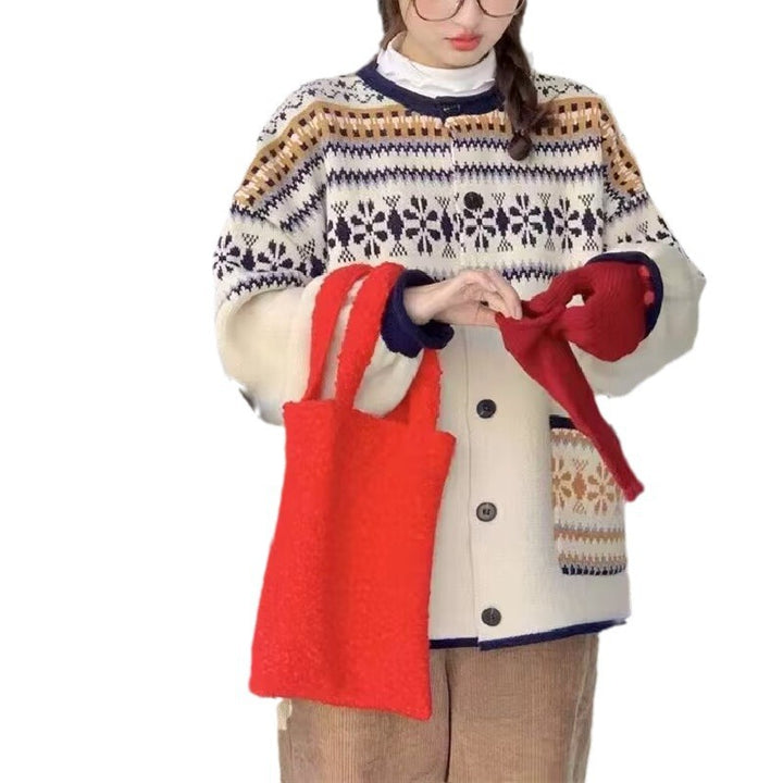 Femmes Gilet Douillet avec Capuche et Motif Décoratif Chic & Stil