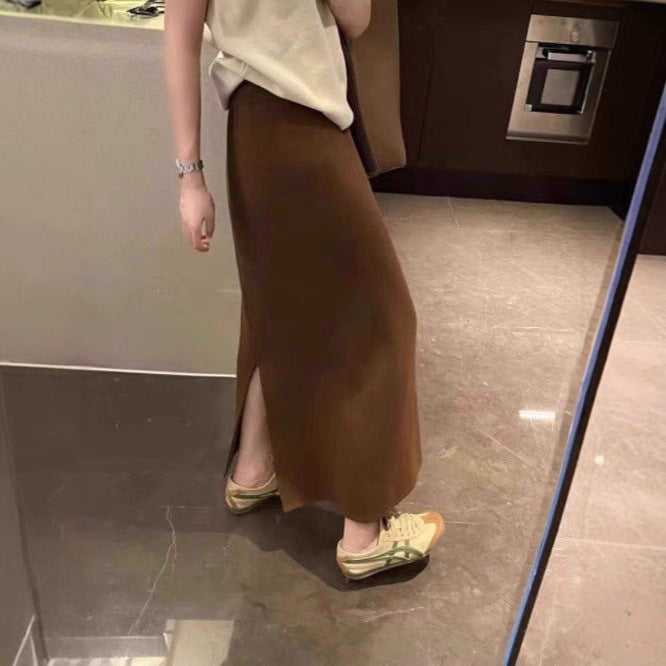 Jupe midi pour femmes en tricot de la plus haute qualité avec une silhouette élégante Chic & Stil
