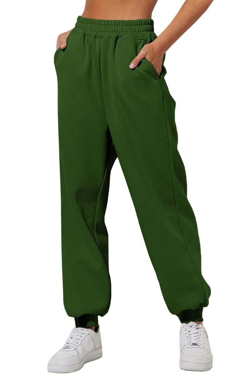 Casual women's jogger pants with elastic waistband and practical pockets Lune London