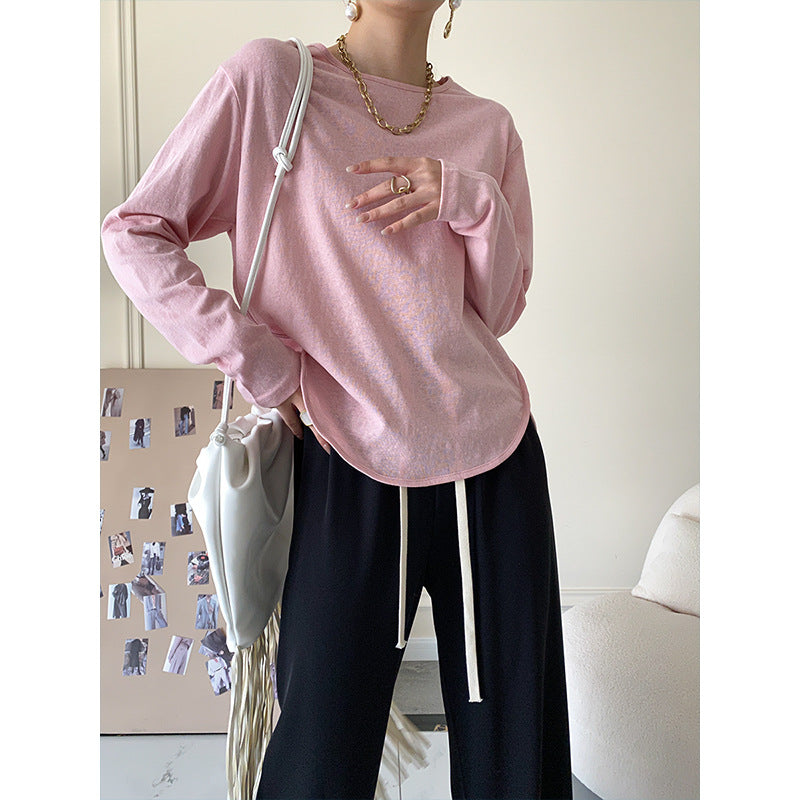 Women's casual long sleeve top made of breathable material Chic & Stil