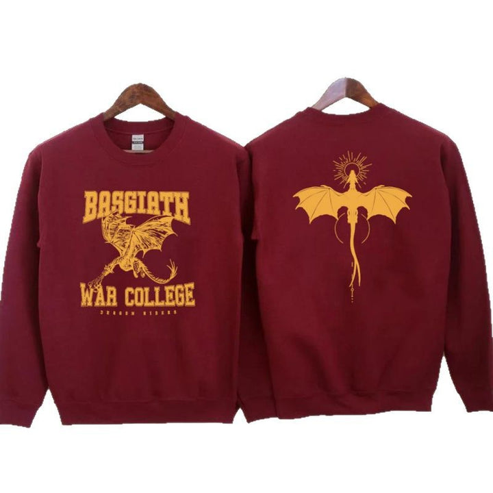 Women's sweatshirt with creative dragon motif and unique college design Lune London