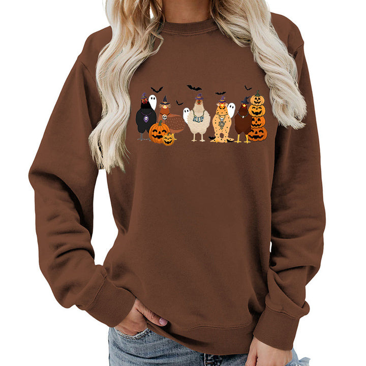 Sweat-shirt pour femmes avec motif Halloween joyeux Chic & Stil
