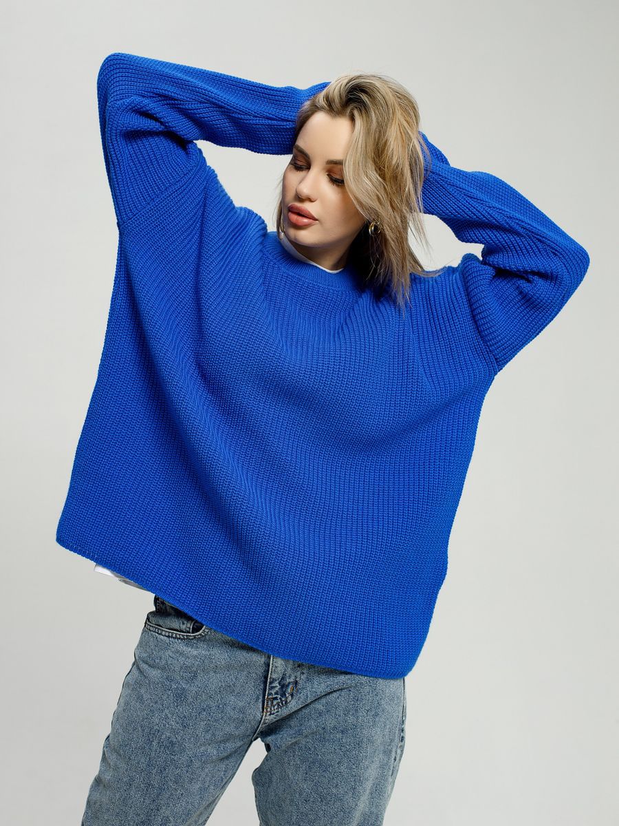 Women Oversized knit sweater with ribbed structure Lune London