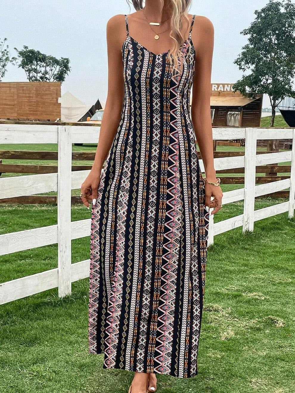 Lune London bohemian ethnic maxi dress for women