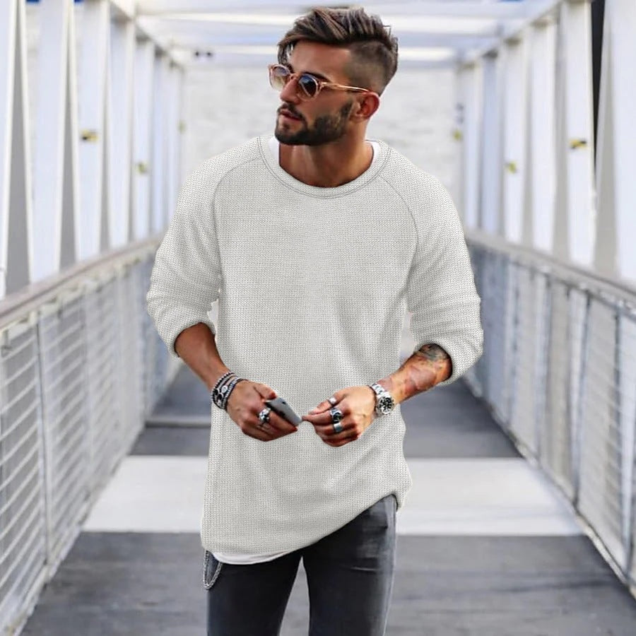 Casual men's sweater with an innovative knitted pattern Lune London