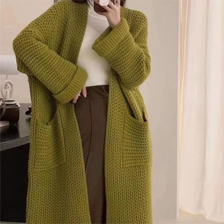 Women's knit coat with pockets Lune London