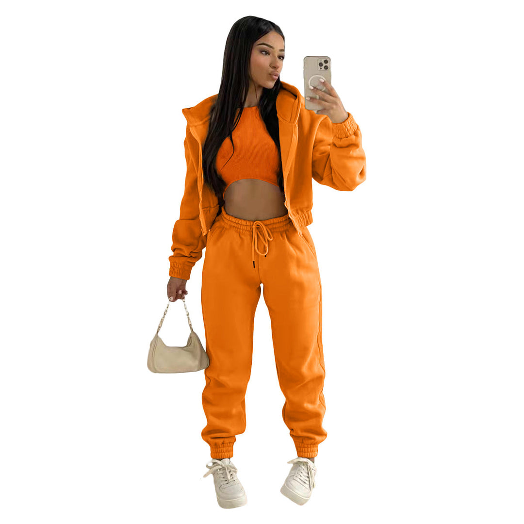Women's Stylish Tracksuit with Casual Hoodie and Elastic Waistband Elements Lune London
