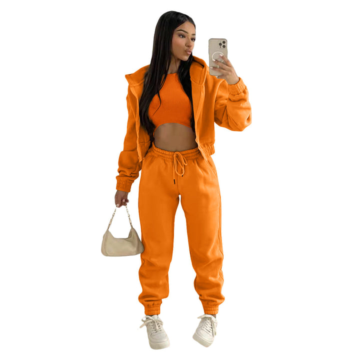 Women's Stylish Tracksuit with Casual Hoodie and Elastic Waistband Elements Lune London