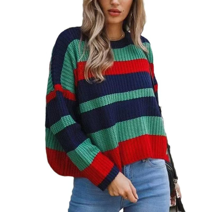 Sweater women with wide stripes in a trendy design Lune London