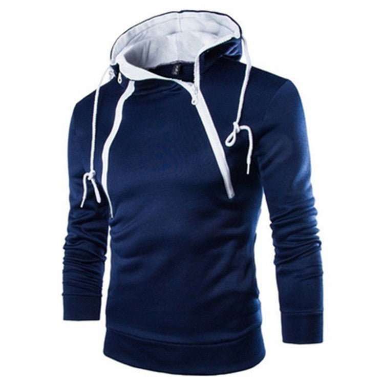 Modern men's hoodie with practical zipper Lune London