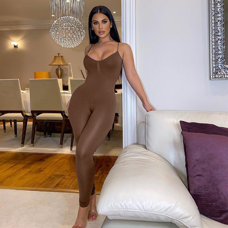 Fitted jumpsuit for women with spaghetti straps and a tailored fit Lune London
