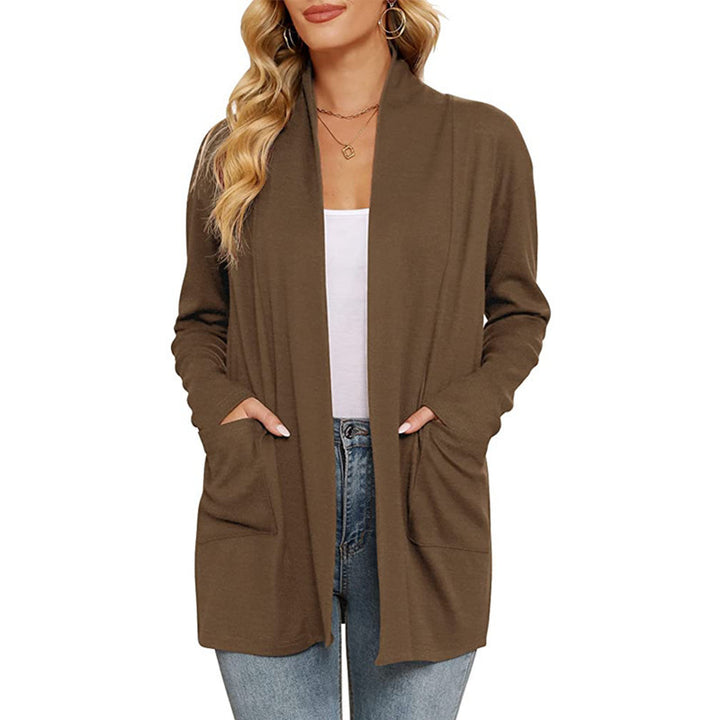 Lune London long casual cardigan for women with pockets