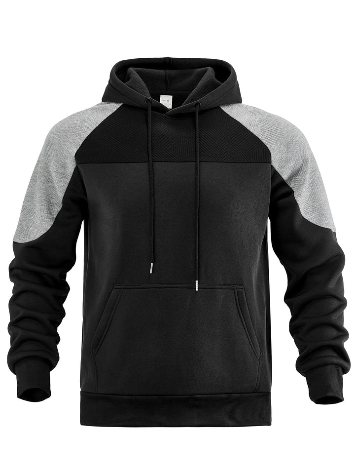 Hooded sweatshirt for men with innovative design and striped sleeves Lune London