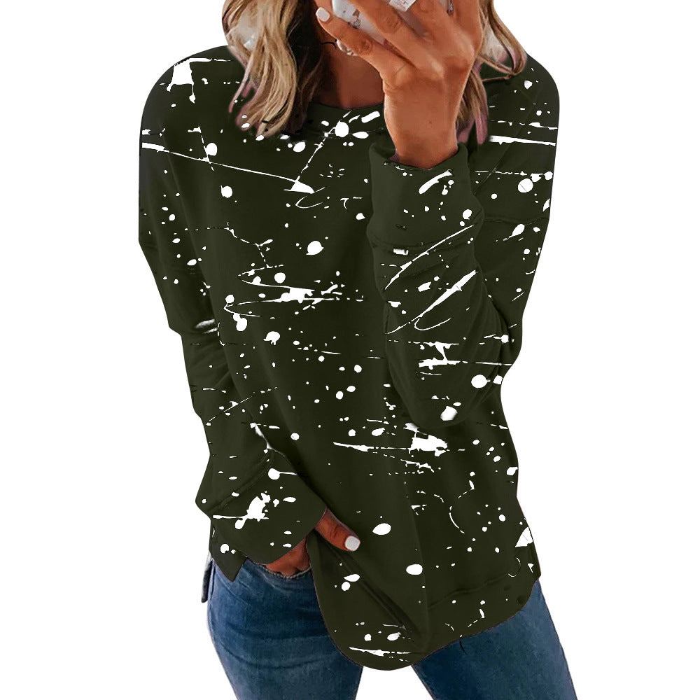 Creative sweater for women with chic and stylish color splash design