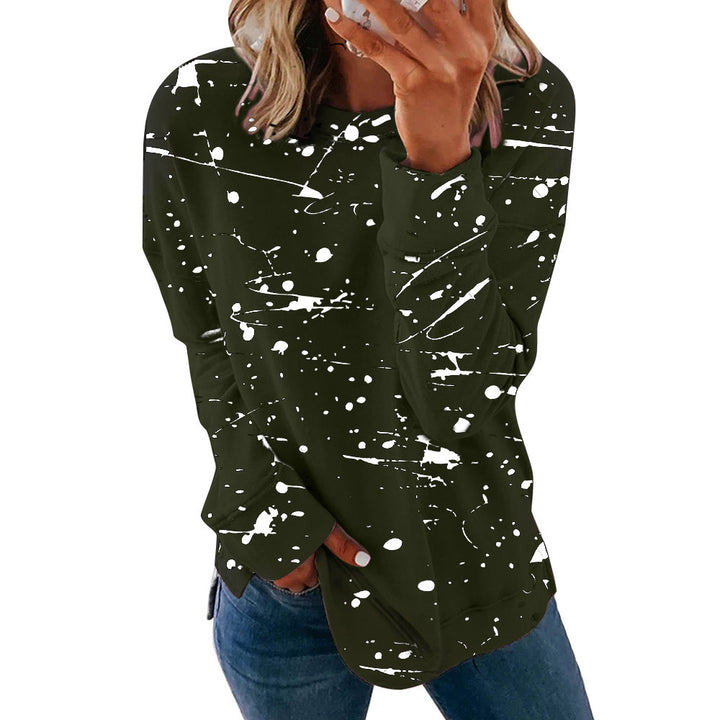 Creative sweater for women with chic and stylish color splash design