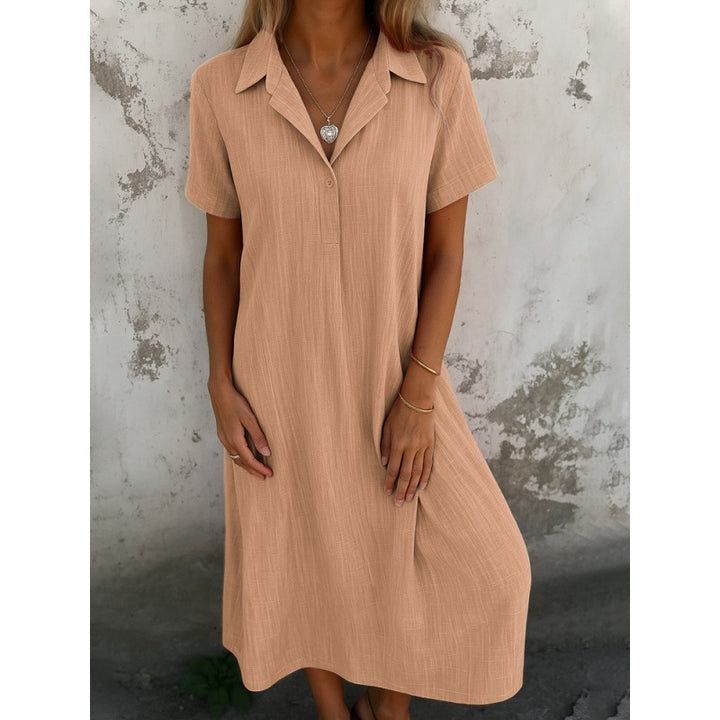 Casual shirt dress for women with short sleeves and button details Lune London