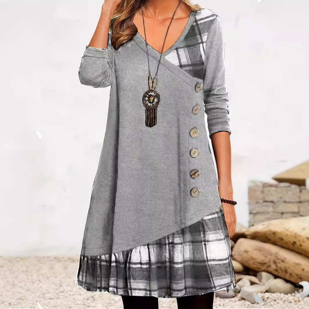 Lune London | Classic Look Checked Long Sleeve Dress