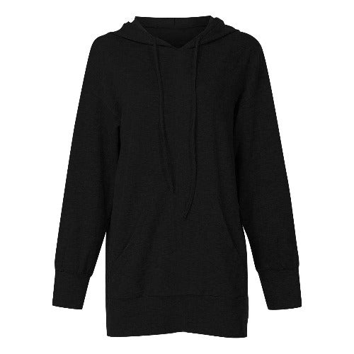 Ladies Casual Long Sleeve Hoodie with Practical Pockets Lune London
