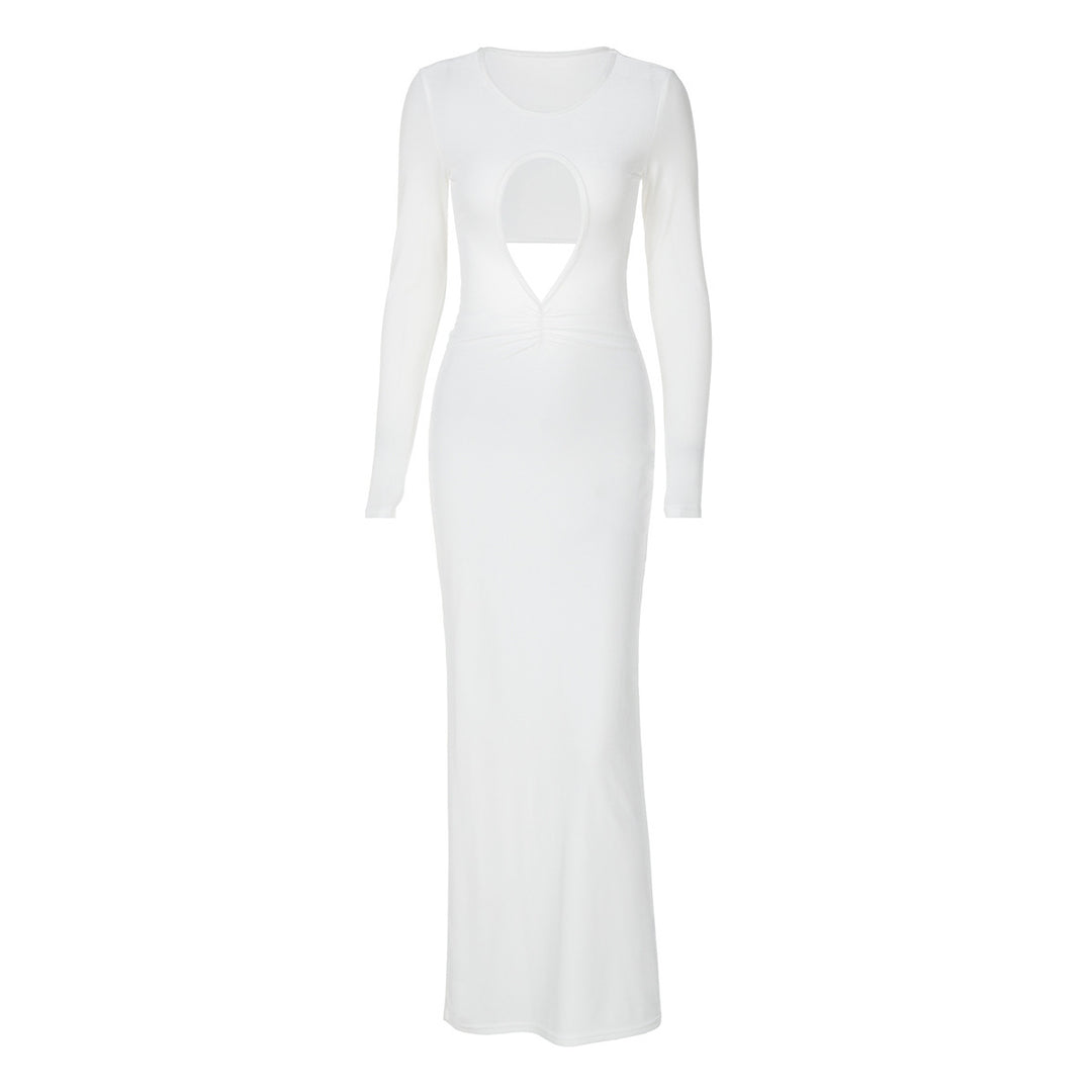 Sculpting maxi dress for women with creative cutouts Lune London