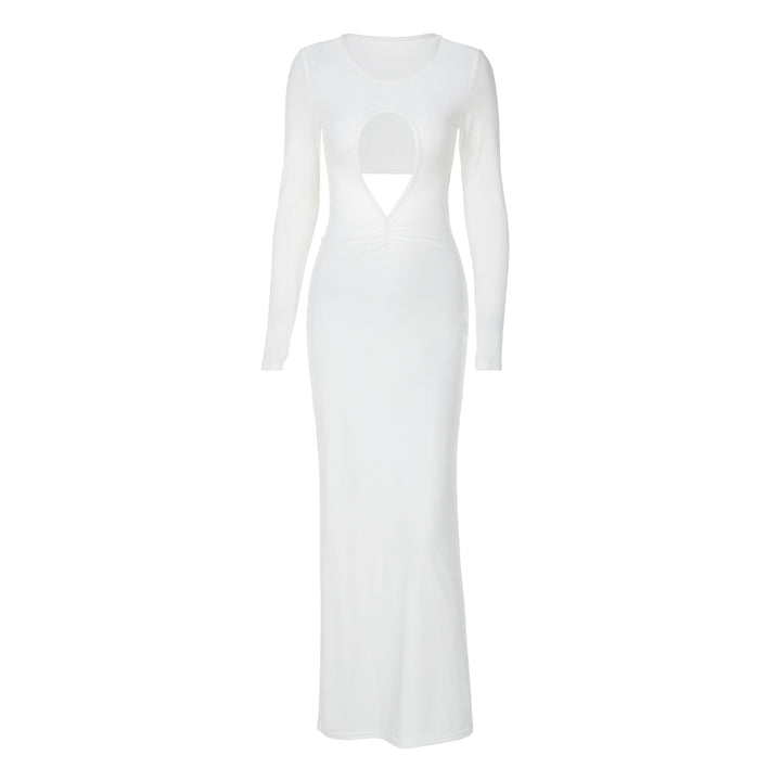 Sculpting maxi dress for women with creative cutouts Lune London