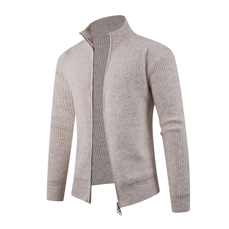 High collar sweater for men with decorative zip Lune London