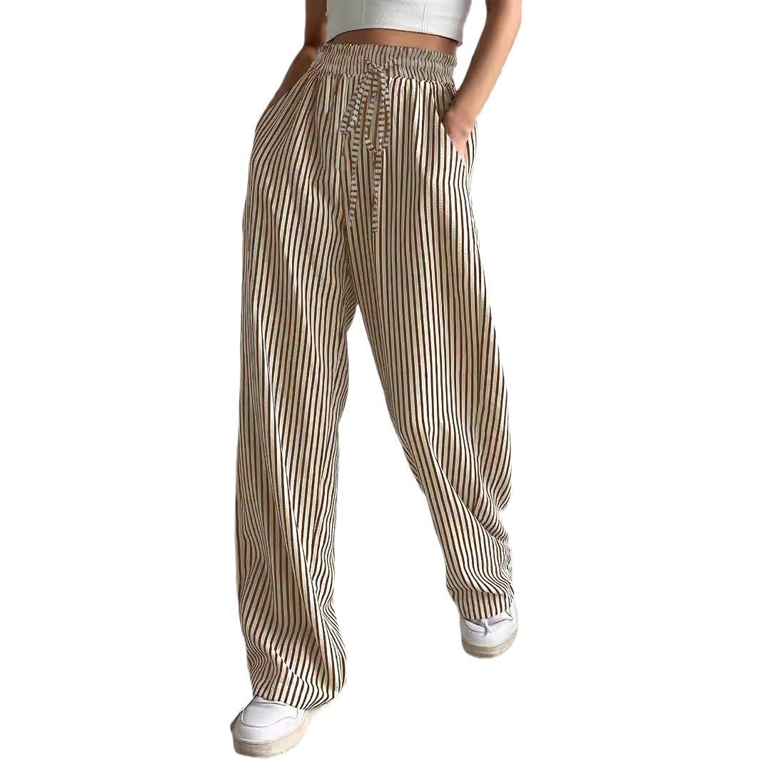 Ladies Wide Striped Pants Lune London