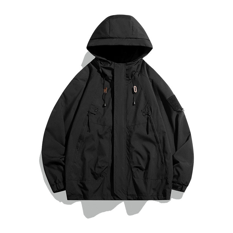 Versatile outdoor jacket for men with adjustable waist and large pockets Lune London
