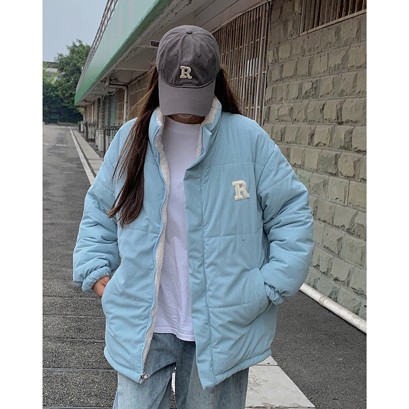 Ladies casual quilted jacket with stand-up collar and side pockets Lune London