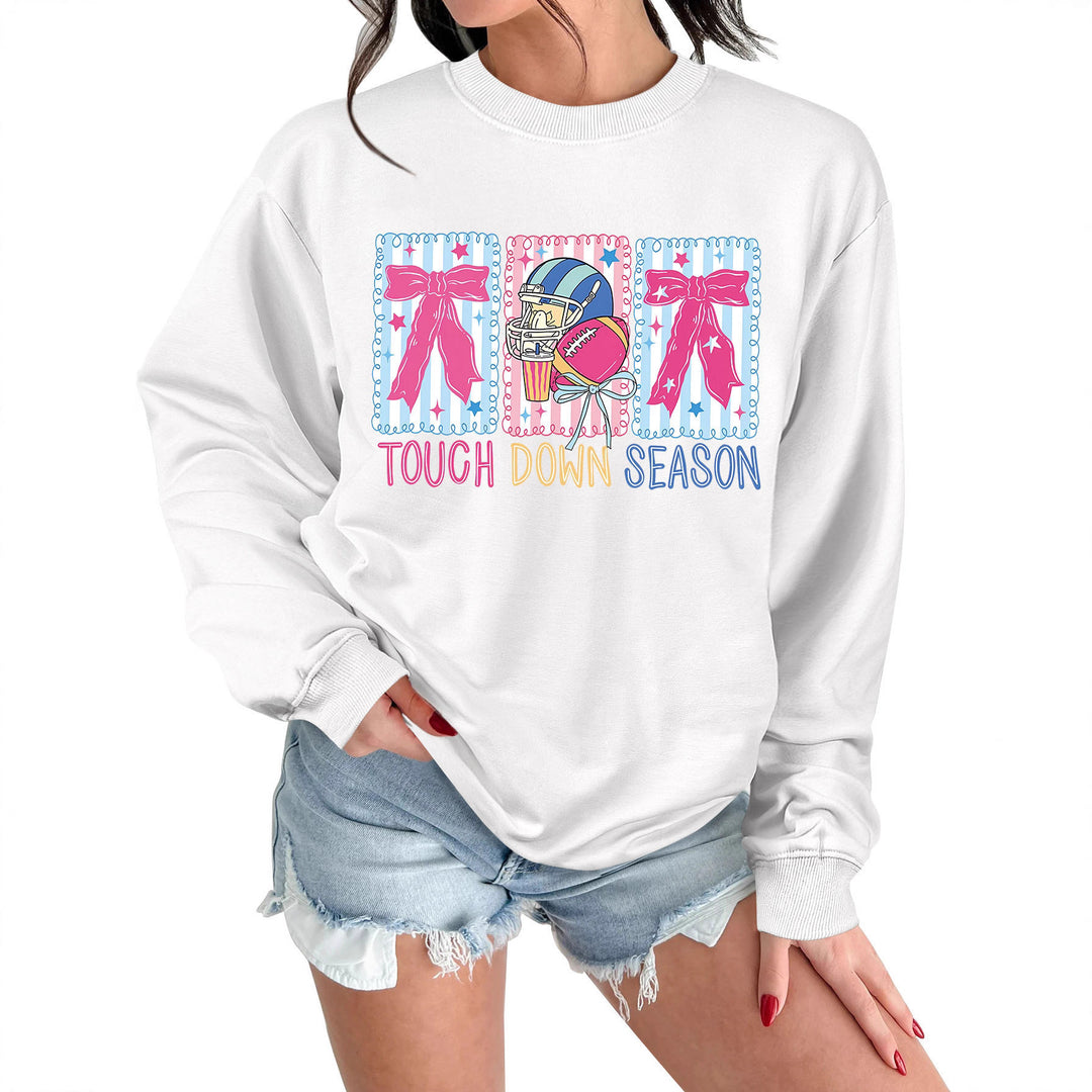 Sweat-shirt femme avec motif de football créatif et coupe décontractée Chic & Stil