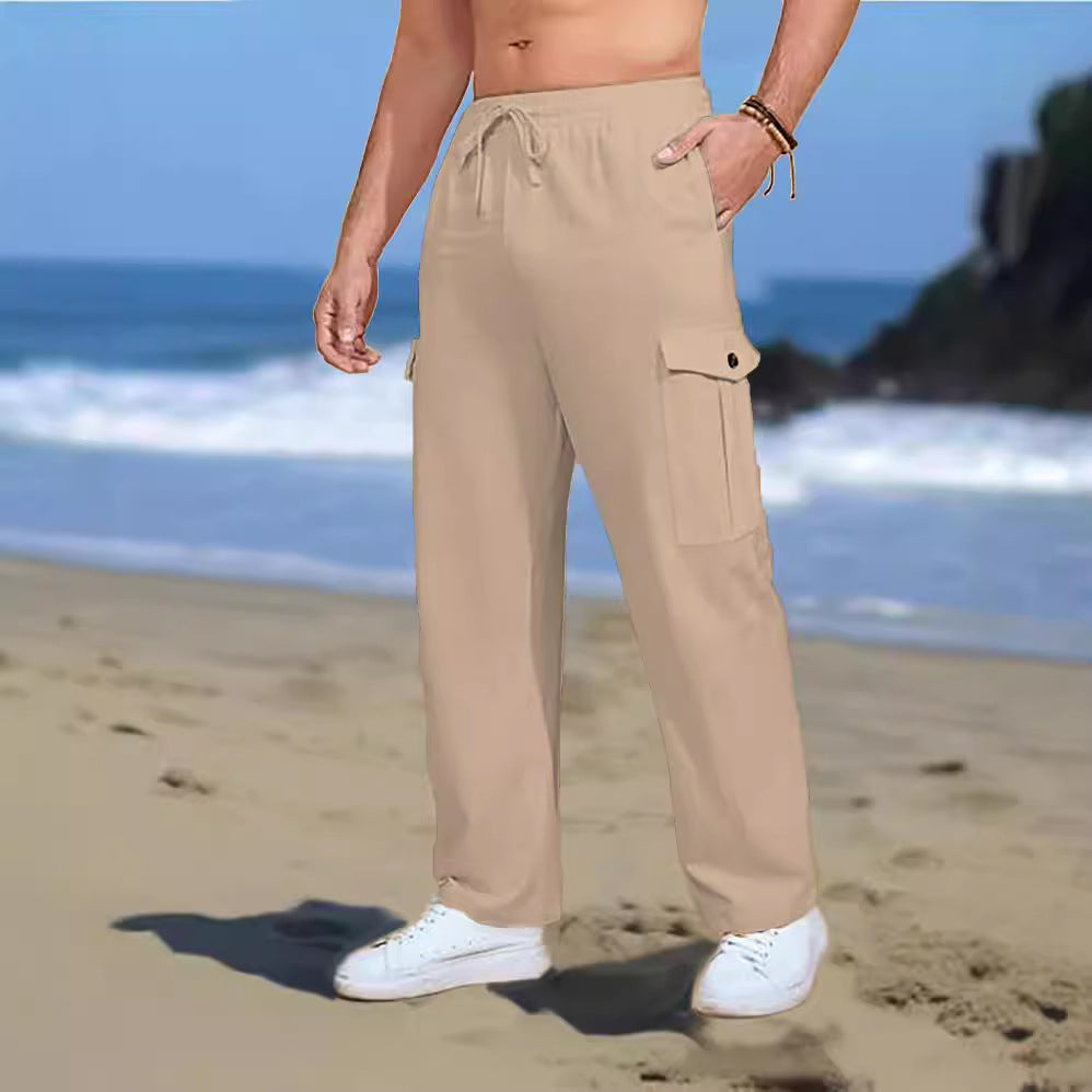 Outdoor cargo pants for men with adjustable waist and functional side pockets Lune London