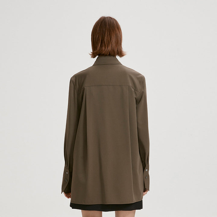 Chemisier oversized pour femmes avec col proéminent Chic & Stil