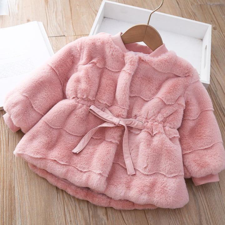 Ladies cozy padded jacket with waist belt Lune London