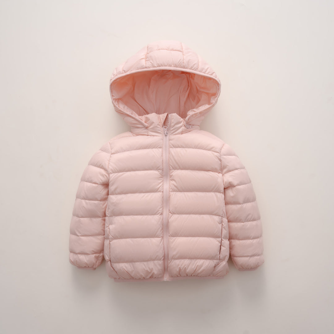 Ladies warm quilted jacket with hood Lune London
