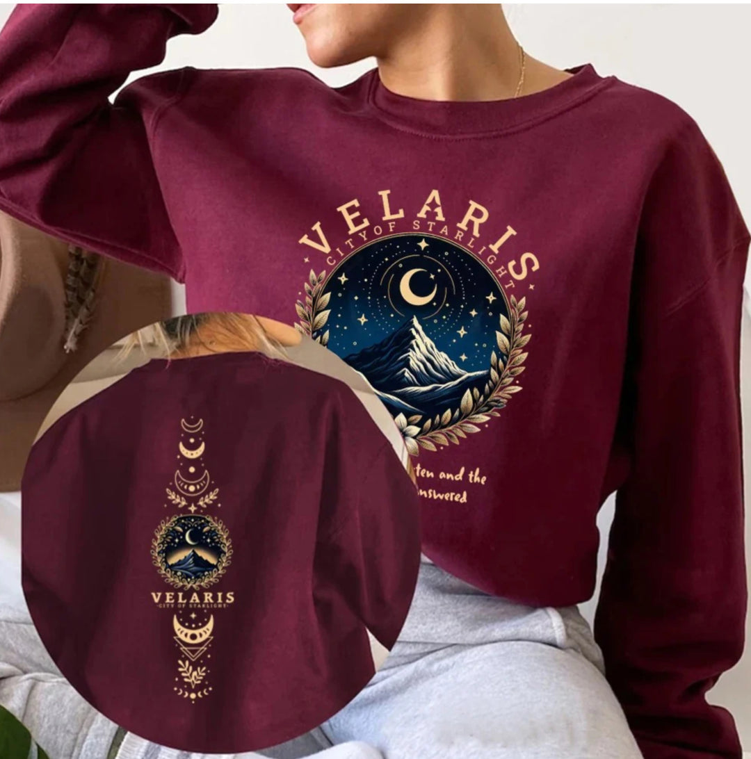 Women's sweatshirt with artistic night sky motif Chic & Stil
