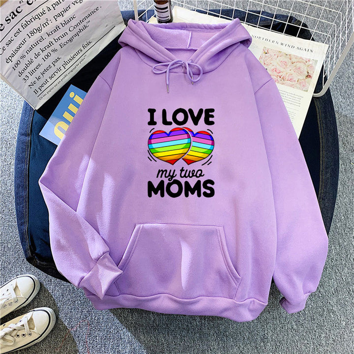 Women's hoodie with colorful heart design Chic & Stil