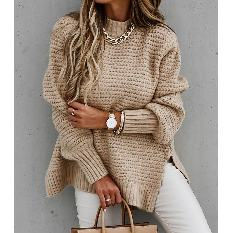 Chunky knit sweater for women with a trendy twisted pattern and a relaxed fit Lune London