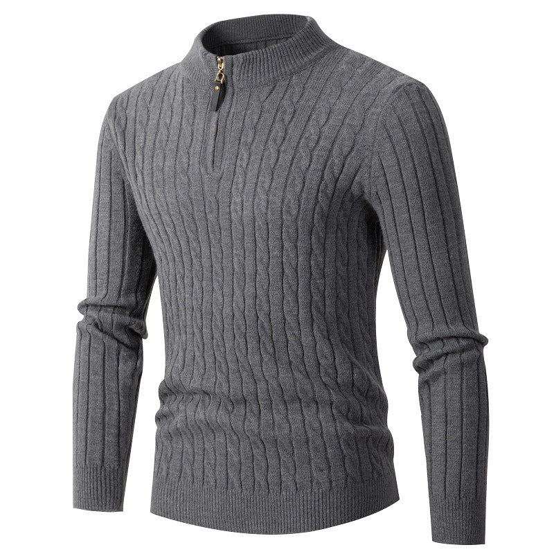Knitted sweater for men with high collar Lune London