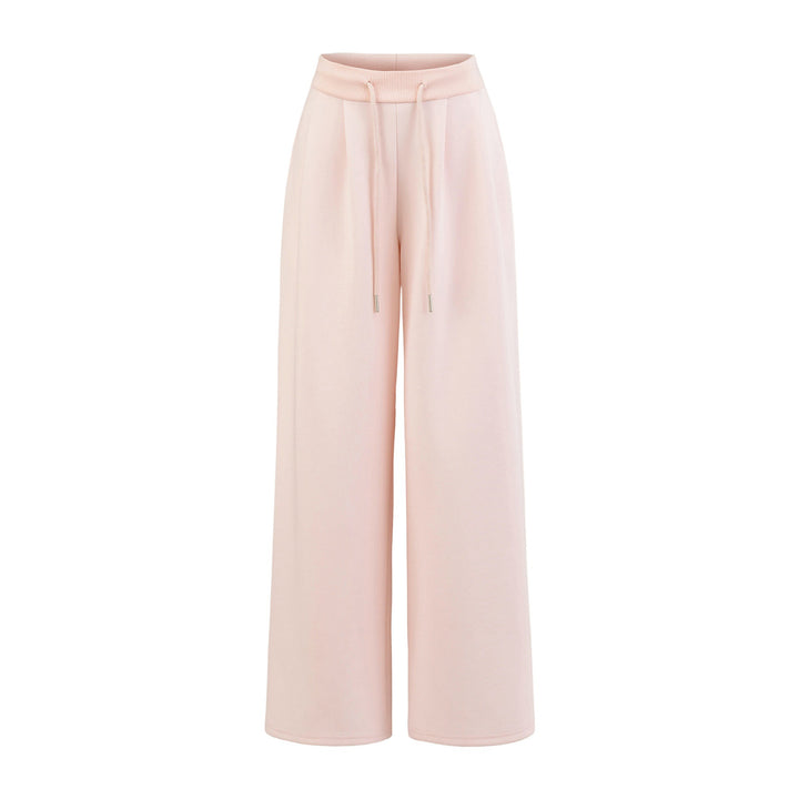Wide jogger pants for women with elastic waist and decorative drawstring Lune London
