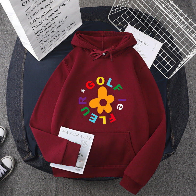 Women's hoodie with creative floral graphic design and comfortable fit Lune London