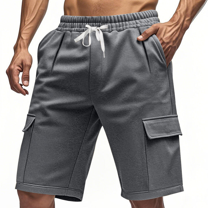 Shorts de cargo décontractés pour hommes avec taille élastique et poches latérales pratiques Lune London