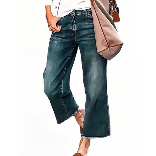 Women Wide Leg Denim Pants Lune London
