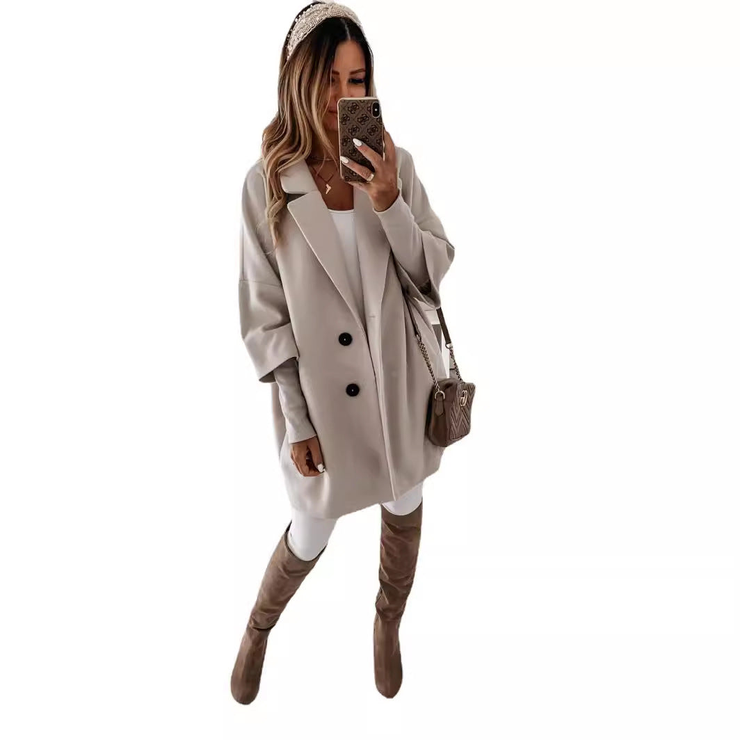 Ladies elegant oversized coat with enchanting cut Lune London