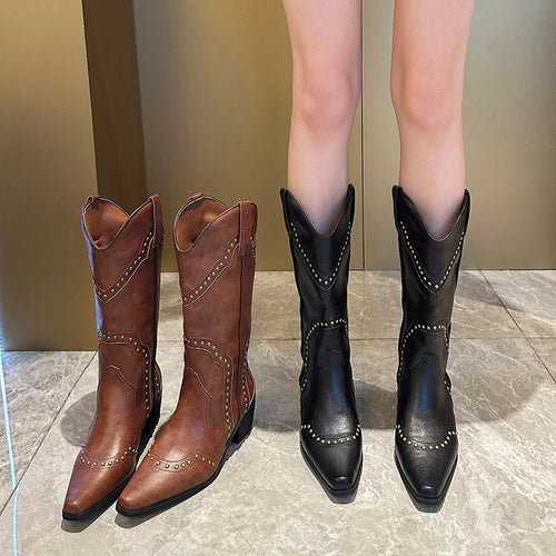 Ladies' ankle boots with stud decorations Lune London