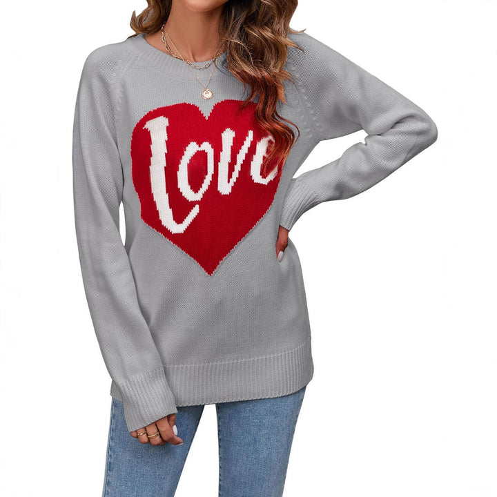 Pull en tricot pour femmes avec design en forme de cœur Chic & Stil